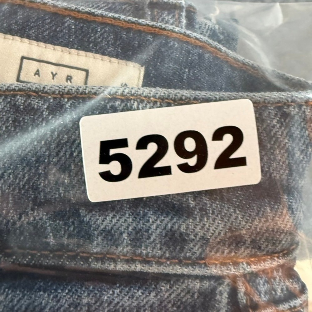 AYR The Secret Sauce Distressed Wide Leg High Rise Jeans Blue Women 25S L.A. - Picture 12 of 12